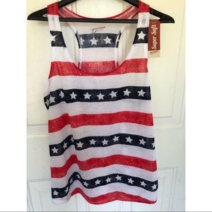 American Flag Racerback Tank